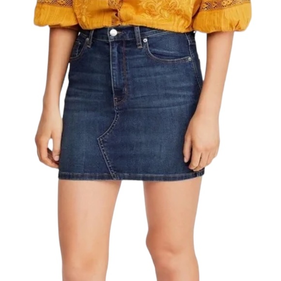 WE THE FREE x FREE PEOPLE: We The Free Teagan Denim Jean Mini Skirt - Size 26 - Picture 3 of 10